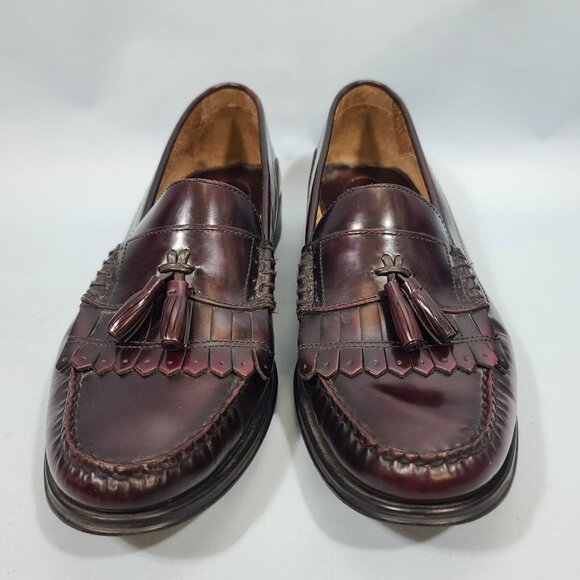 Bass Weejuns Barnett Mahogany Tassel Loafers Men\'s Leather Dress Shoes 11.5M main image 10
